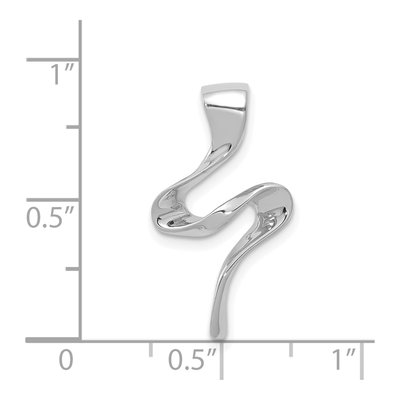 14K White Gold Polished Slide Charm – view 4