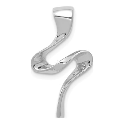 14K White Gold Polished Slide Charm