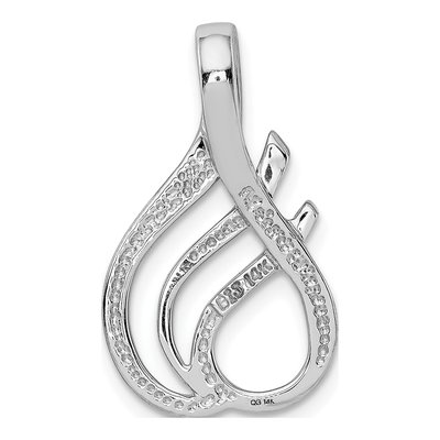 14K White Gold Omega Slide Pendant – view 5