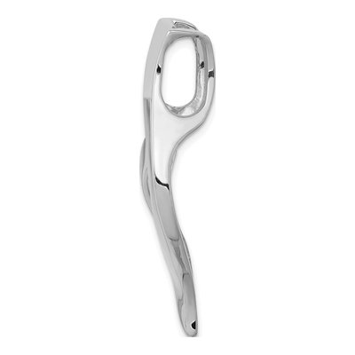 14K White Gold Omega Slide Pendant – view 3