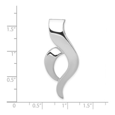 14K White Gold Omega Slide Pendant – view 4