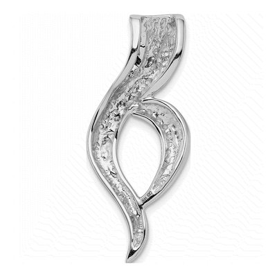 14K White Gold Omega Slide Pendant – view 5