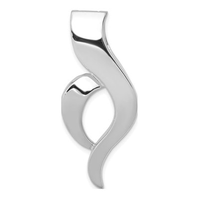 14K White Gold Omega Slide Pendant