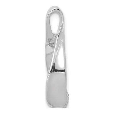 14K White Gold Polished Slide Pendant – view 3