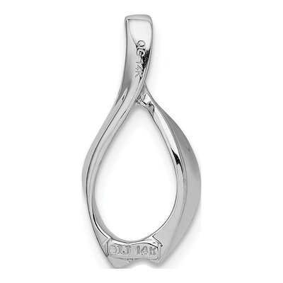 14K White Gold Polished Slide Pendant – view 5
