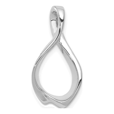 14K White Gold Polished Slide Pendant
