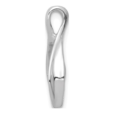 14K White Gold Polished Chain Slide – view 3