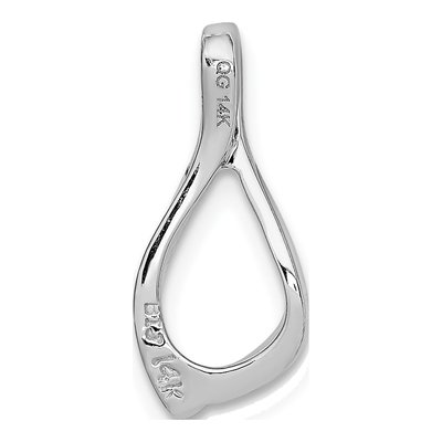 14K White Gold Polished Chain Slide – view 5