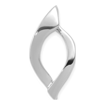 14K White Gold Omega Slide Pendant