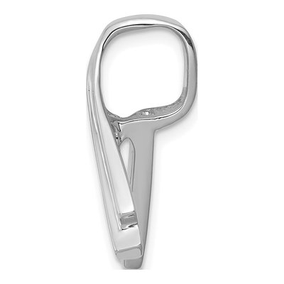 14K White Gold Polished Slide Pendant, Fits 6mm – view 3