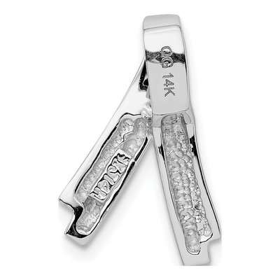 14K White Gold Polished Slide Pendant, Fits 6mm – view 5