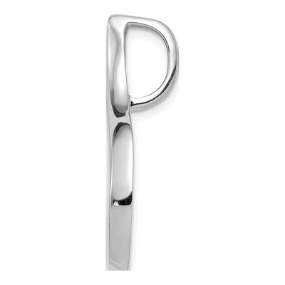 14K White Gold Omega Slide Pendant – view 3