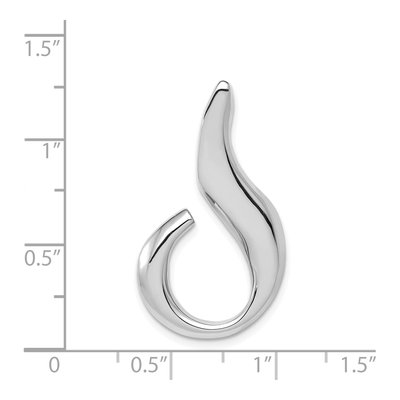 14K White Gold Omega Slide Pendant – view 4