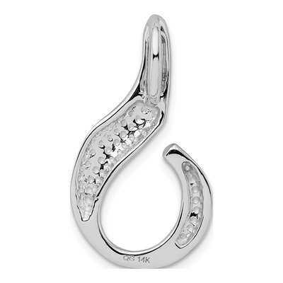 14K White Gold Omega Slide Pendant – view 5