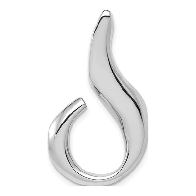 14K White Gold Omega Slide Pendant
