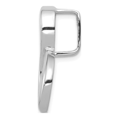 14K White Gold Polished Slide Pendant – view 3