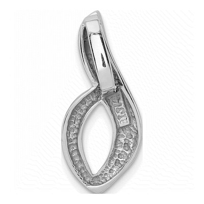 14K White Gold Polished Slide Pendant – view 5