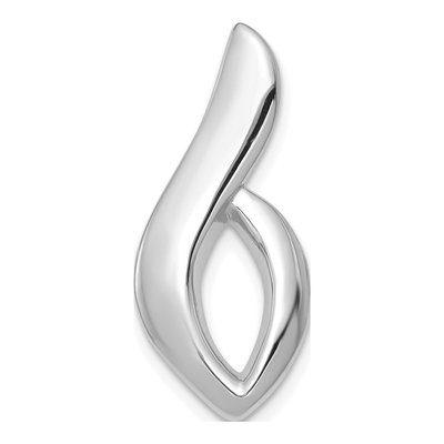 14K White Gold Polished Slide Pendant