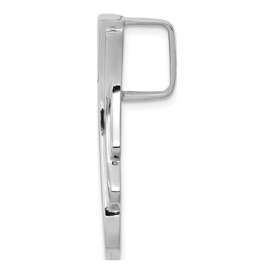 14K White Gold Omega Slide Pendant – view 3