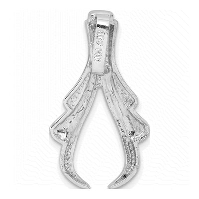 14K White Gold Omega Slide Pendant – view 5