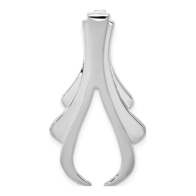 14K White Gold Omega Slide Pendant