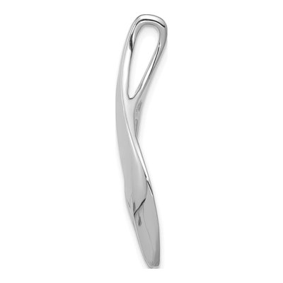 14K White Gold Omega Slide Pendant – view 3