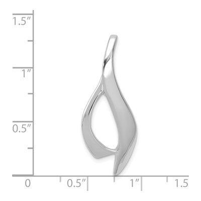 14K White Gold Omega Slide Pendant – view 4