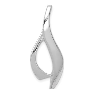 14K White Gold Omega Slide Pendant