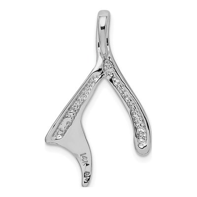 14K White Gold Polished Slide Pendant – view 5