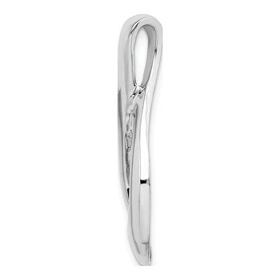 14K White Gold Polished Slide Pendant – view 3