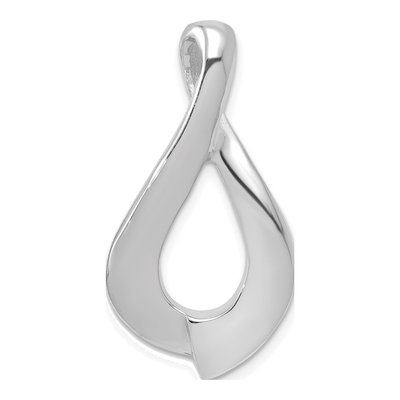14K White Gold Polished Slide Pendant