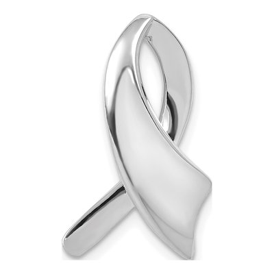 14K White Gold Polished Slide Pendant