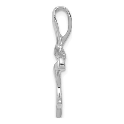 14K White Gold Polished Slide Pendant – view 3