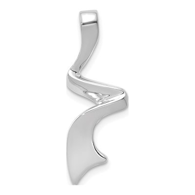 14K White Gold Polished Slide Pendant
