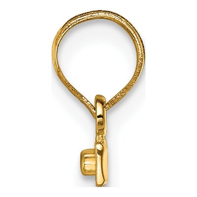 14K Yellow Gold Small Diamond-Cut Top Charm – view 3