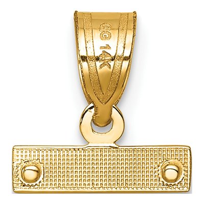 14K Yellow Gold Small Diamond-Cut Top Charm – view 4