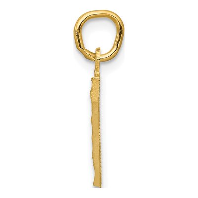 14K Yellow Gold Small Number 7 Charm – view 3