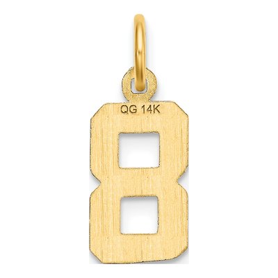 14K Yellow Gold Small Number 8 Charm – view 4