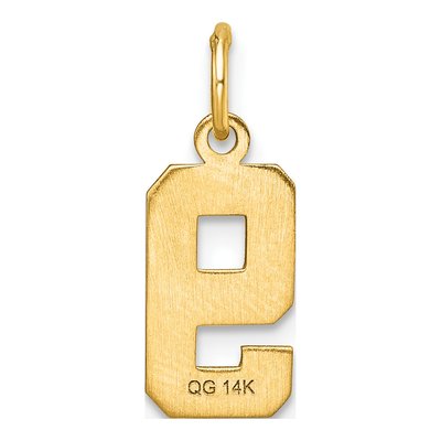 14K Yellow Gold Number 9 Charm – view 4
