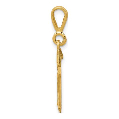 14K Yellow Gold Small Number 10 Pendant – view 3