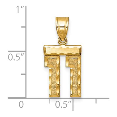 14K Yellow Gold Number 11 Charm – view 4