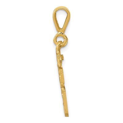 14K Yellow Gold Small Number 16 Pendant – view 3