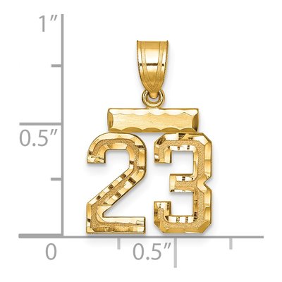 14K Yellow Gold Number 23 Charm – view 4