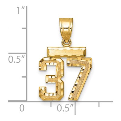 14K Yellow Gold Number 37 Charm – view 2