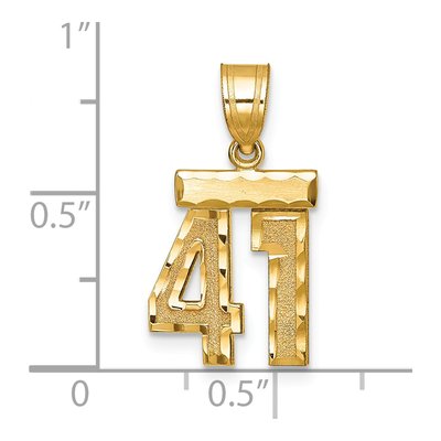 14K Yellow Gold Number 41 Charm – view 2