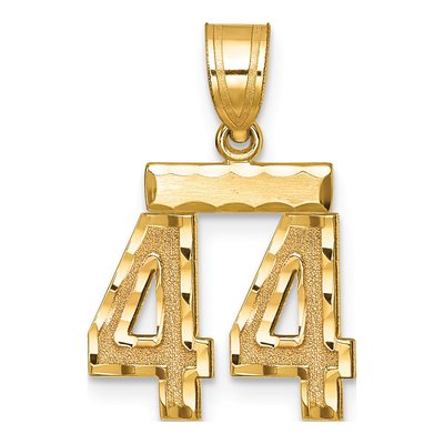 14K Yellow Gold Number 44 Charm