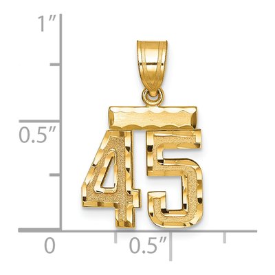 14K Yellow Gold Number 45 Charm – view 2