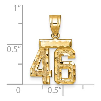 14K Yellow Gold Number 46 Charm – view 2