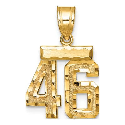 14K Yellow Gold Number 46 Charm
