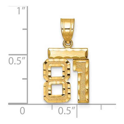 14K Yellow Gold Number 81 Charm – view 4